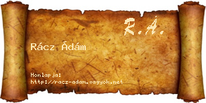 Rácz Ádám névjegykártya